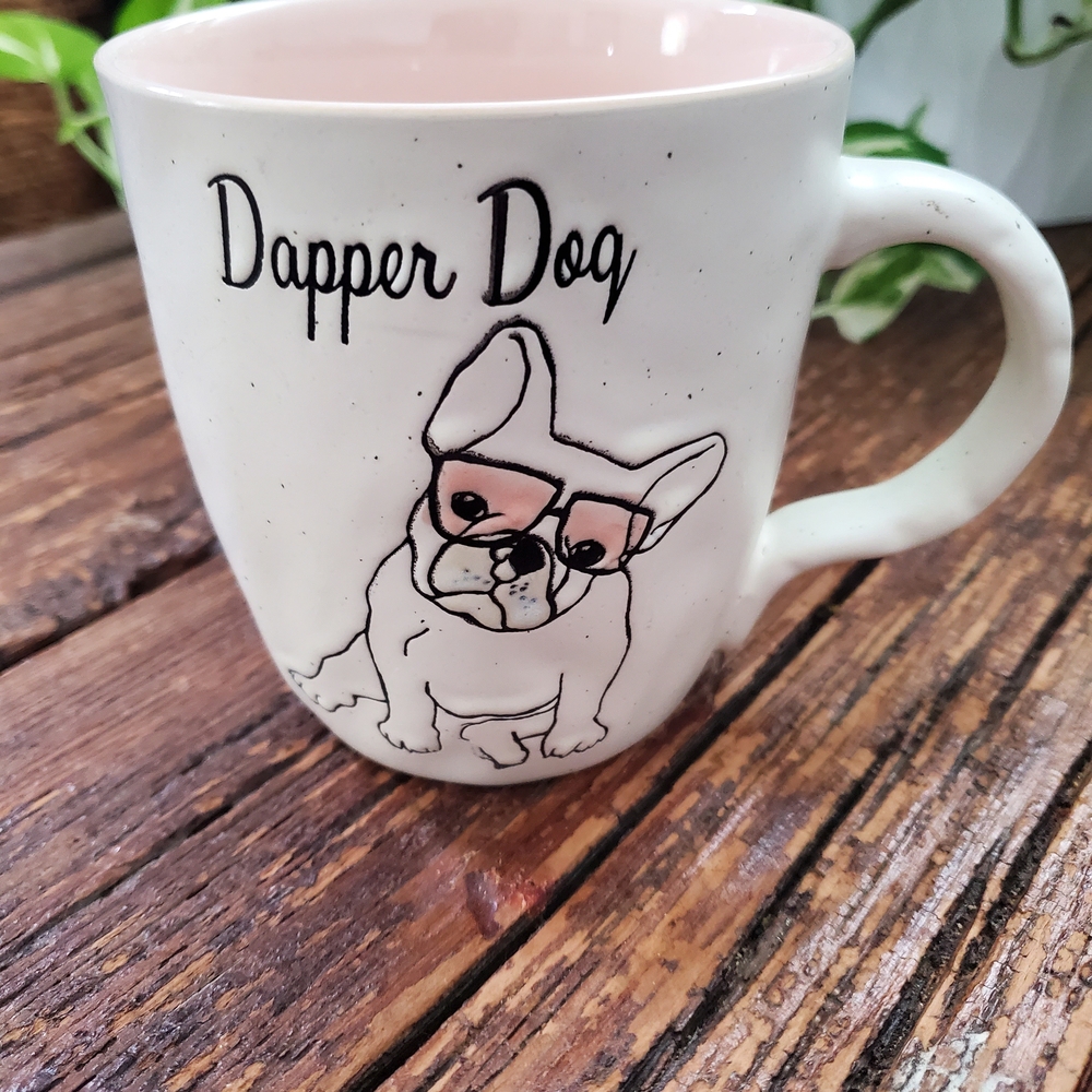 French Bulldog Mug - Cream and Pink
